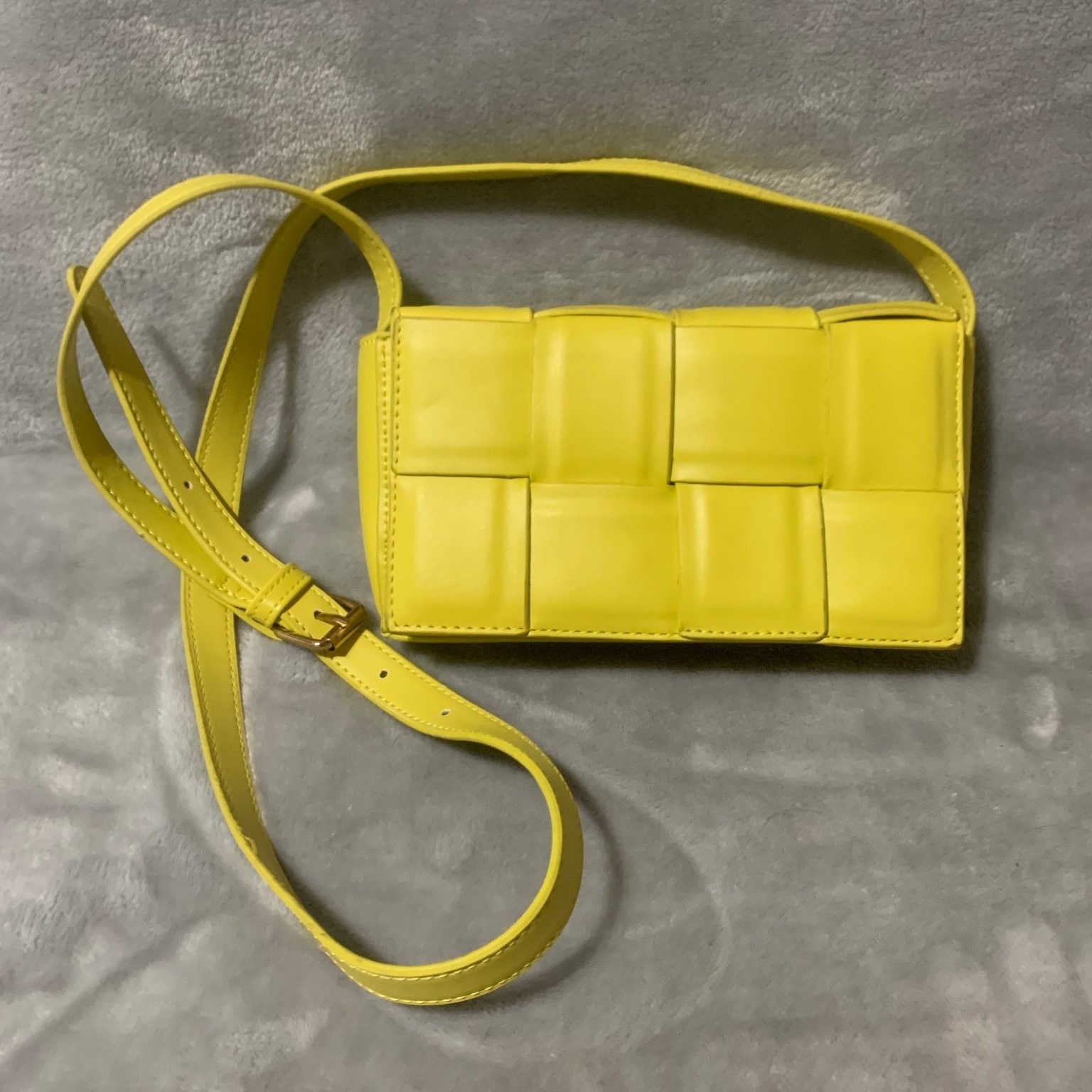 Chartreuse Women's Seat Belt Crossbody Bag Boho